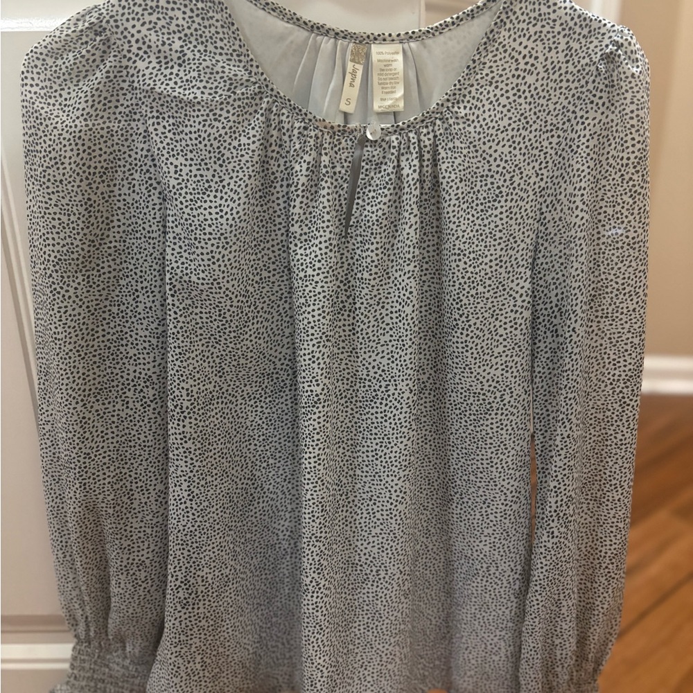 Japna Black and White Dotted Blouse